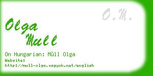 olga mull business card